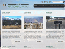 Tablet Screenshot of ournationalparks.us